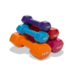 Equipo De Fitness -Equipo De Fitness 2 unidades 9 kg mancuernas pesas hexagonales de vinilo fitness gimnasia azul 1