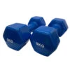 2 Unidades 9 Kg Mancuernas Pesas Hexagonales De Vinilo Fitness Gimnasia Azul -Equipo De Fitness 2 unidades 9 kg mancuernas pesas hexagonales de vinilo fitness gimnasia azul