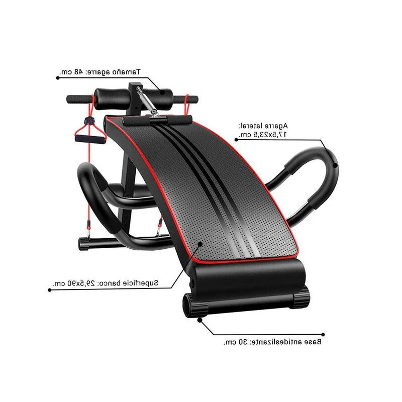 Banco Abdominales Musculación Fitness Tech Con Bandas Resistencia 4 Banco Abdominales Musculación Fitness Tech Con Bandas Resistencia - Imagen 2