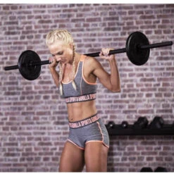 Barra De Pesas Gorilla Sports En Negro De 170cm Diámetro 30/31 Cm -Equipo De Fitness barra de pesas gorilla sports en negro de 170cm diametro 3031 cm 3