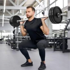 Barra Olímpica 1.8m Diámetro 25mm + 2 Seguros Fitness Tech -Equipo De Fitness barra olimpica 18m diametro 25mm 2 seguros fitness tech 3