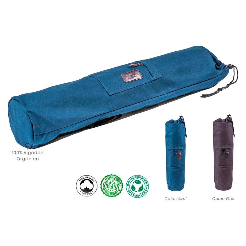 Bolsa Porta Esterilla Yoga Jeans Gris Algodón Orgánico 5 Bolsa Porta Esterilla Yoga Jeans Gris Algodón Orgánico - Imagen 3