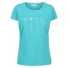 Regatta Camiseta Breezed II Flor Para Mujer Turquesa -Equipo De Fitness camiseta breezed ii flor para mujer turquesa