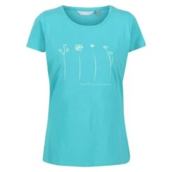 Regatta Camiseta Breezed II Flor Para Mujer Turquesa