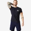 Camiseta Cross Training Hombre Negro Cuello Redondo Transpirable Slim Suave 1 Camiseta Cross Training Hombre Negro Cuello Redondo Transpirable Slim Suave -Equipo De Fitness camiseta cross training hombre negro cuello redondo transpirable slim suave