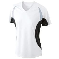 Camiseta De Manga Corta Mujer Fitness Running Cardio Blanca