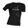 Camiseta De Manga Corta Mujer Fitness Running Cardio Negra -Equipo De Fitness camiseta de manga corta mujer fitness running cardio negra