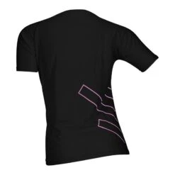 Camiseta De Manga Corta Mujer Fitness Running Cardio Negra -Equipo De Fitness camiseta de manga corta mujer fitness running cardio negra 2