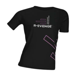 Camiseta De Manga Corta Mujer Fitness Running Cardio Negra