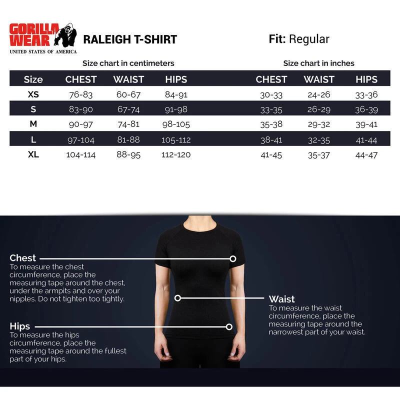 Gorilla Wear Camiseta De Manga Corta - Raleigh - Negro 7 Gorilla Wear Camiseta De Manga Corta - Raleigh - Negro - Imagen 5