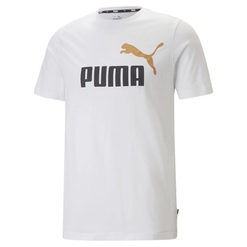Camiseta Essentials+2 Colour Logo Hombre PUMA Blanco 3 Camiseta Essentials+2 Colour Logo Hombre PUMA Blanco