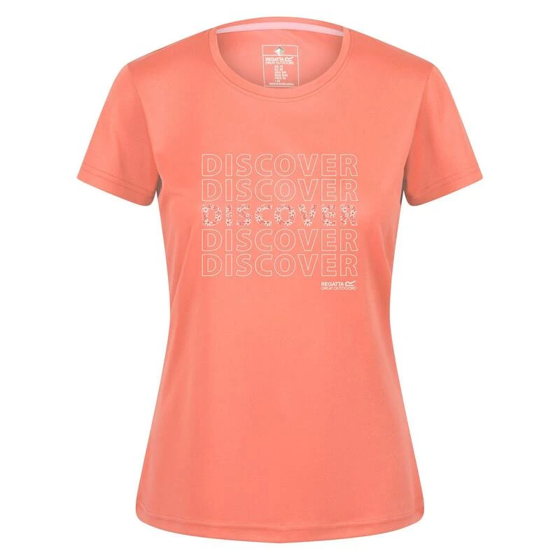 Regatta Camiseta Fingal VI Texto Para Mujer Coral Fusión 3 Regatta Camiseta Fingal VI Texto Para Mujer Coral Fusión