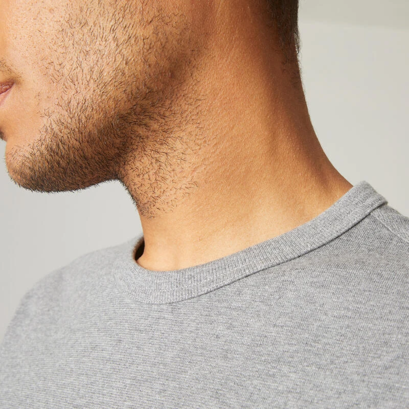 Camiseta Fitness Manga Corta Algodón Bio Hombre Domyos Gris 7 Camiseta Fitness Manga Corta Algodón Bio Hombre Domyos Gris - Imagen 5