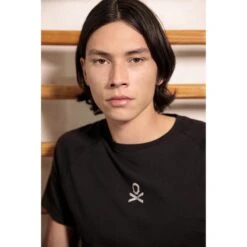 Camiseta Fitness Manga Corta Algodón Hombre Scalpers Adn 32893 Negro -Equipo De Fitness camiseta fitness manga corta algodon hombre scalpers adn 32893 negro 1