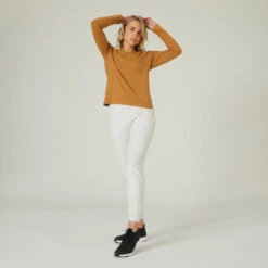 Camiseta Fitness Manga Larga Recta Algodón Mujer Domyos 500 Avellana 9 Camiseta Fitness Manga Larga Recta Algodón Mujer Domyos 500 Avellana -Equipo De Fitness camiseta fitness manga larga recta algodon mujer domyos 500 avellana 2