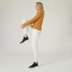 Camiseta Fitness Manga Larga Recta Algodón Mujer Domyos 500 Avellana 11 Camiseta Fitness Manga Larga Recta Algodón Mujer Domyos 500 Avellana -Equipo De Fitness camiseta fitness manga larga recta algodon mujer domyos 500 avellana 4