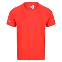 Regatta Camiseta Highton Pro Logotipo Para Hombre Rojo Fuego