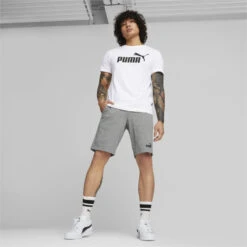 Camiseta Hombre PUMA Essentials Logo Blanco -Equipo De Fitness camiseta hombre puma essentials logo blanco 4