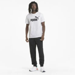 Camiseta Hombre PUMA Essentials Logo Blanco -Equipo De Fitness camiseta hombre puma essentials logo blanco 8
