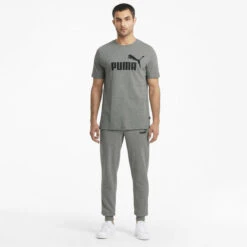 Camiseta Hombre PUMA Essentials Logo Gris -Equipo De Fitness camiseta hombre puma essentials logo gris 3