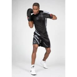 Gorilla Wear Camiseta Hornell Negra - Gris -Equipo De Fitness camiseta hornell negra gris 2