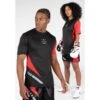 Gorilla Wear Camiseta Hornell Negra - Roja -Equipo De Fitness camiseta hornell negra roja