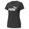 Camiseta Mujer PUMA Essentials+ Metallic Logo Negro
