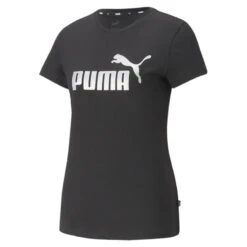 Camiseta Mujer PUMA Essentials+ Metallic Logo Negro