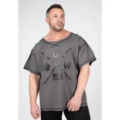 Camiseta Musculación Manga Corta Hombre GORILLA WEAR Sheldon Negro -Equipo De Fitness camiseta musculacion manga corta hombre gorilla wear sheldon gris