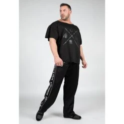 Camiseta Musculación Manga Corta Hombre GORILLA WEAR Sheldon Negro -Equipo De Fitness camiseta musculacion manga corta hombre gorilla wear sheldon negro 2