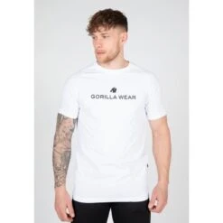 Camiseta Musculación Manga Corta Slim Fit Hombre GORILLA WEAR Davis Negro -Equipo De Fitness camiseta musculacion manga corta slim fit hombre gorilla wear davis blanco