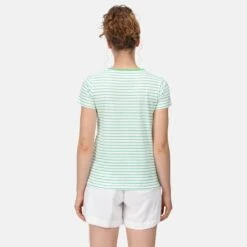 Regatta Camiseta Odalis De Rayas Para Mujer Verde Vibrante -Equipo De Fitness camiseta odalis de rayas para mujer verde vibrante 2