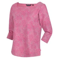 Regatta Camiseta Polexia Abstracto Para Mujer Rosa Brezo -Equipo De Fitness camiseta polexia abstracto para mujer rosa brezo 3