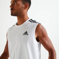 Camiseta Sin Mangas ADIDAS Aeroready Blanco -Equipo De Fitness camiseta sin mangas adidas aeroready blanco 3