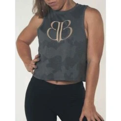 Camiseta Sin Mangas Mujer Banbroken Gris -Equipo De Fitness camiseta sin mangas mujer banbroken gris 3