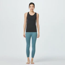 Camiseta Yoga Dyn Sin Mangas Sin Costuras Mujer Negro 9 Camiseta Yoga Dyn Sin Mangas Sin Costuras Mujer Negro -Equipo De Fitness camiseta yoga dyn sin mangas sin costuras mujer negro 2