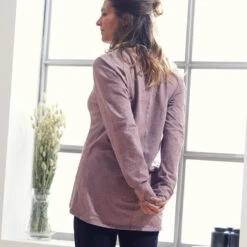 Camiseta Yoga Manga Larga Mujer Kimjaly Ciruela Ecodiseñada -Equipo De Fitness camiseta yoga manga larga mujer kimjaly ciruela ecodiseada 2