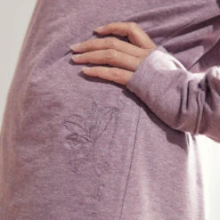 Camiseta Yoga Manga Larga Mujer Kimjaly Ciruela Ecodiseñada -Equipo De Fitness camiseta yoga manga larga mujer kimjaly ciruela ecodiseada 3