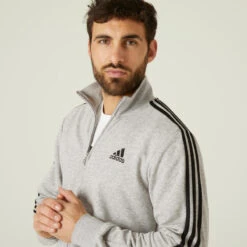 Chándal Fitness Hombre Algodón - Adidas Aeroready Gris Jaspeado -Equipo De Fitness chandal fitness hombre algodon adidas aeroready gris jaspeado 4