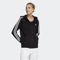 ADIDAS Chaqueta Con Capucha Essentials French Terry Regular 3 Bandas -Equipo De Fitness chaqueta con capucha essentials french terry regular 3 bandas 5
