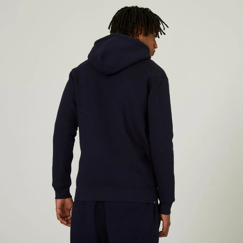 Chaqueta Fitness Capucha Y Cremallera Hombre Domyos 520 Azul Marino 4 Chaqueta Fitness Capucha Y Cremallera Hombre Domyos 520 Azul Marino - Imagen 2