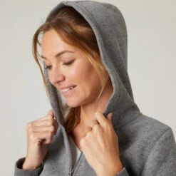 Chaqueta Fitness Con Capucha Mujer Domyos 500 Gris -Equipo De Fitness chaqueta fitness con capucha mujer domyos 500 gris 3