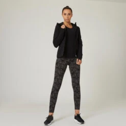 Chaqueta Fitness Con Capucha Mujer Domyos 560 Negro -Equipo De Fitness chaqueta fitness con capucha mujer domyos 560 negro 2