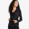 Chaqueta Fitness Con Cremallera Mujer Domyos 100 Negro