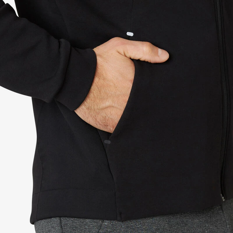 Chaqueta Fitness Con Cremallera Y Capucha Hombre Domyos Negro 7 Chaqueta Fitness Con Cremallera Y Capucha Hombre Domyos Negro - Imagen 5