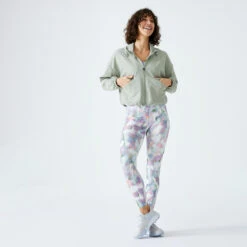 Chaqueta Fitness Verde Amplia Capucha