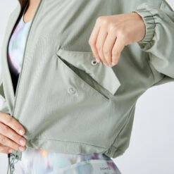 Chaqueta Fitness Verde Amplia Capucha -Equipo De Fitness chaqueta fitness verde amplia capucha 3