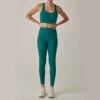 Conjunto Deportivo Top + Legging Jari De Canalé De Mujer Black Limba -Equipo De Fitness conjunto deportivo top legging jari de canale de mujer black limba
