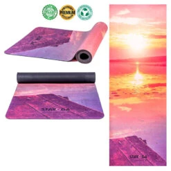 Esterilla De Yoga Bikram Suede Sunset - Para Bikram (Hot Yoga). Ante Orgánico -Equipo De Fitness esterilla de yoga bikram suede sunset para bikram hot yoga ante organico 3