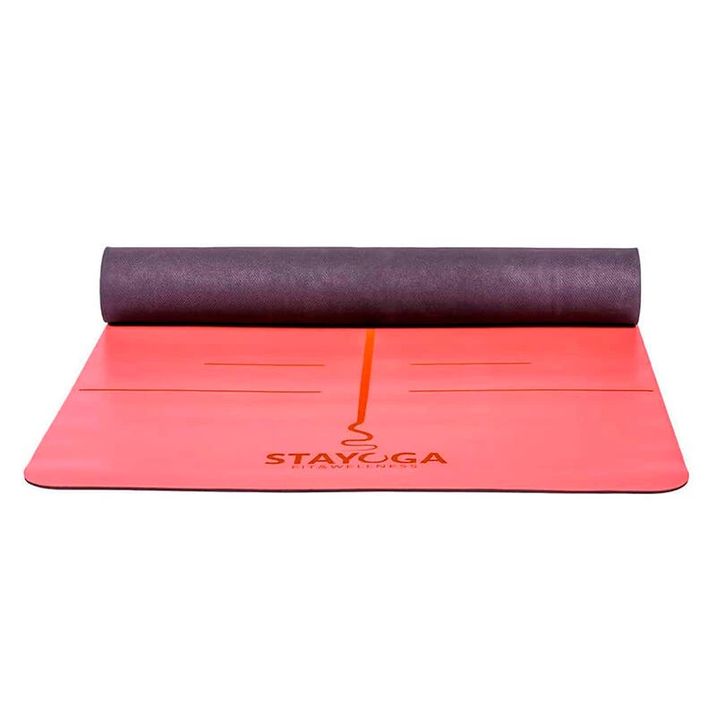 Esterilla De Yoga PU Pro Rojo - Lineas Posicionamento Y Alineación Orgánico 5 Esterilla De Yoga PU Pro Rojo - Lineas Posicionamento Y Alineación Orgánico - Imagen 3